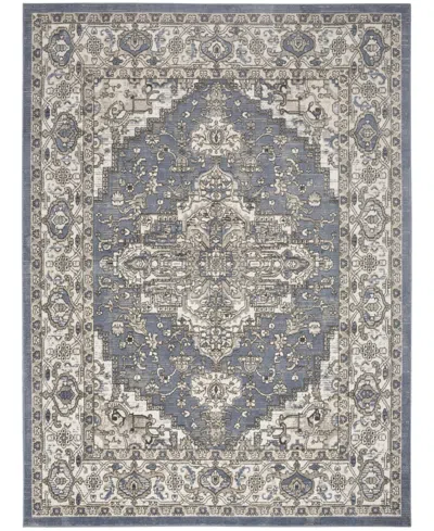 Nourison Home Quarry Qua05 5'3"x7'3" Area Rug In Blue
