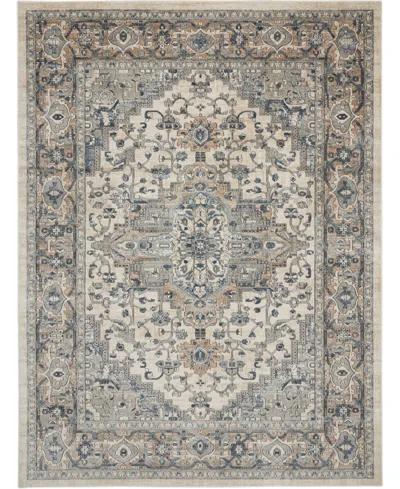 Nourison Home Quarry Qua05 6'7"x9'6" Area Rug In Ivory,gray