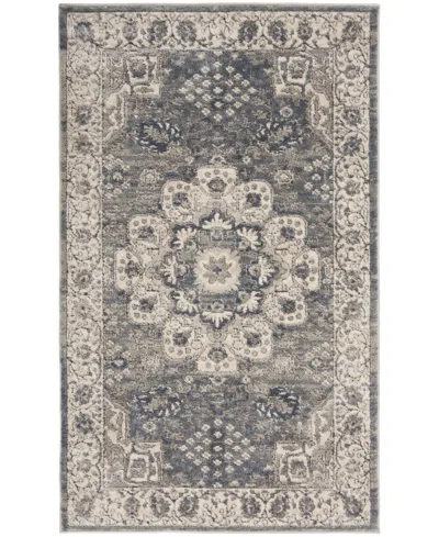 Nourison Home Quarry Qua07 3'x5' Area Rug In Gray,ivory