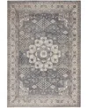 Nourison Home Quarry Qua07 5'3"x7'3" Area Rug In Gray,ivory