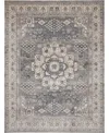Nourison Home Quarry Qua07 6'7"x9'6" Area Rug In Gray,ivory