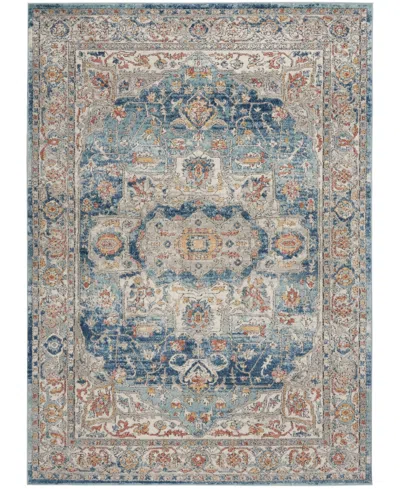 Nourison Home Quarry Qua11 5'3"x7'3" Area Rug In Ivory,blue