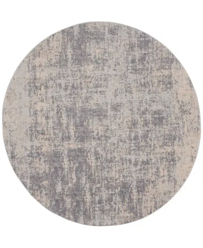 Nourison Home Rustic Textures Rus01 5'3"x5'3" Round Area Rug In Ivory
