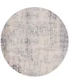 Nourison Home Rustic Textures Rus01 7'10"x7'10" Round Area Rug In Gray,beige
