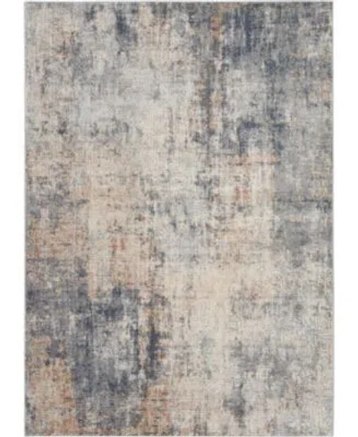 Nourison Home Rustic Textures Rus01 Gray Beige Rug In Blue