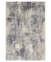 Nourison Home Rustic Textures Rus02 Blue And Ivory 5'3" X 7'3" Area Rug In Multi