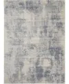 Nourison Home Rustic Textures Rus02 Blue And Ivory 7'10" X 10'6" Area Rug In Multi