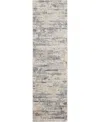 Nourison Home Rustic Textures Rus04 Beige And Gray 2'2" X 7'6" Runner Rug In Multi