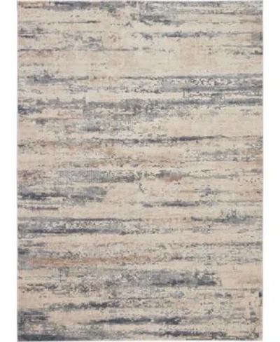Nourison Home Rustic Textures Rus04 Beige Gray Rug In Blue