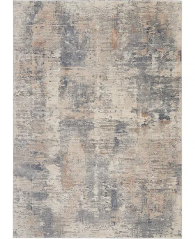 Nourison Home Rustic Textures Rus05 Beige And Gray 7'10" X 10'6" Area Rug In Multi