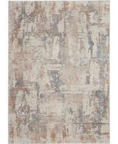 Nourison Home Rustic Textures Rus06 Beige Gray Rug In Brown