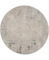 Nourison Home Rustic Textures Rus07 7'10"x7'10" Round Area Rug In Gray,beige