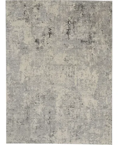 Nourison Home Rustic Textures Rus07 Gray And Beige 7'10" X 10'6" Area Rug