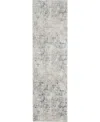 Nourison Home Rustic Textures Rus07 Ivory And Gray 2'2" X 7'6" Runner Rug In Multi