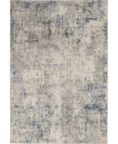 Nourison Home Rustic Textures Rus07 Ivory And Gray 3'11" X 5'11" Area Rug In Multi