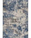 Nourison Home Rustic Textures Rus08 Gray Blue Rug In Blue