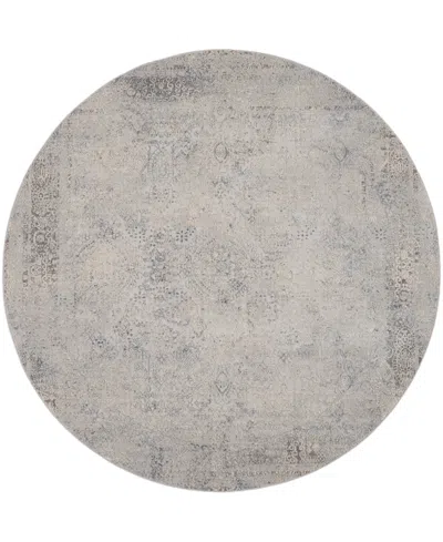Nourison Home Rustic Textures Rus09 5'3"x5'3" Round Area Rug In Ivory,mist
