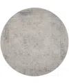 Nourison Home Rustic Textures Rus09 7'10"x7'10" Round Area Rug In Ivory,mist