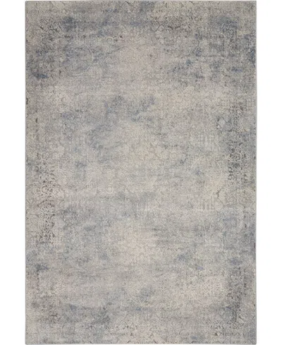 Nourison Home Rustic Textures Rus09 Ivory And Mist 3'11" X 5'11" Area Rug In Gray