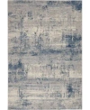 Nourison Home Rustic Textures Rus10 Ivory Blue Rug In Blue