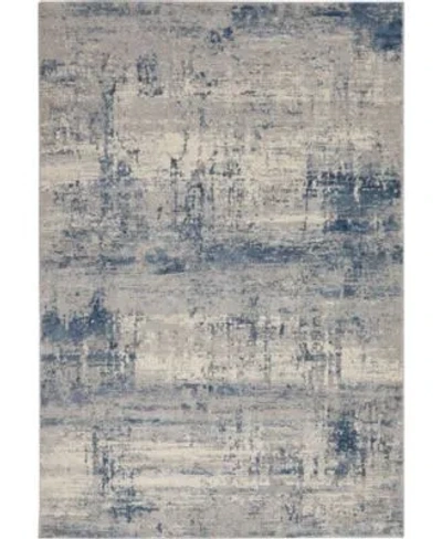 Nourison Home Rustic Textures Rus10 Ivory Blue Rug