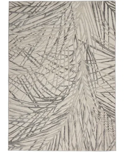 Nourison Home Rustic Textures Rus17 5'3"x7'3" Area Rug In Ivory,gray