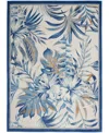 Nourison Home Seaside Sds02 5'3"x7'3" Area Rug In Ivory,blue