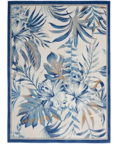 Nourison Home Seaside Sds02 5'3"x7'3" Area Rug In Ivory,blue