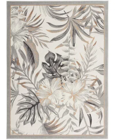 Nourison Home Seaside Sds02 5'3"x7'3" Area Rug In Ivory,gray