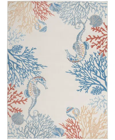 Nourison Home Seaside Sds03 5'3"x7'3" Area Rug In Multi