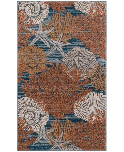 Nourison Home Seaside Sds04 3'x5' Area Rug In Blue,multi
