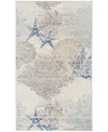 Nourison Home Seaside Sds04 3'x5' Area Rug In Ivory,gray