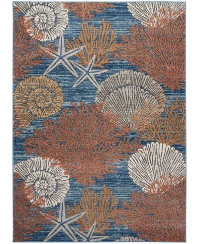 Nourison Home Seaside Sds04 5'3"x7'3" Area Rug In Blue,multi