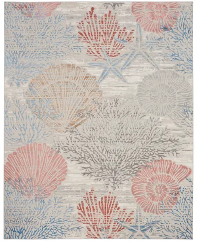 Nourison Home Seaside Sds04 7'10"x9'10" Area Rug In Multi