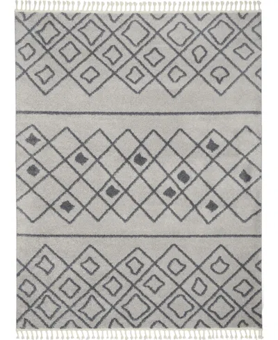 Nourison Home Serenity Shag Srs02 Gray And Slate 7'10" X 10'6" Area Rug