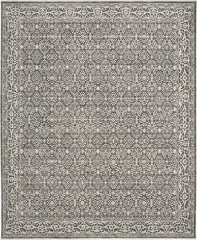 Nourison Home Shadows Shw04 5'3"x7'3" Area Rug In Gray