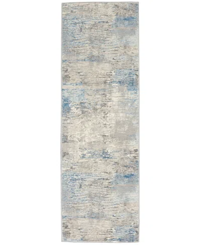 Nourison Home Solace Sla01 2'3"x7'3" Runner Area Rug In Ivory,gray