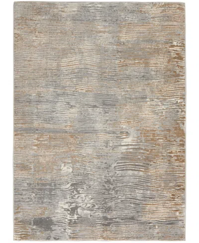 Nourison Home Solace Sla01 5'3"x7'3" Area Rug In Gray,beige