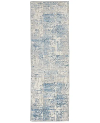 Nourison Home Solace Sla02 2'3"x7'3" Runner Area Rug In Ivory,gray