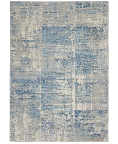 Nourison Home Solace Sla02 5'3"x7'3" Area Rug In Ivory,gray