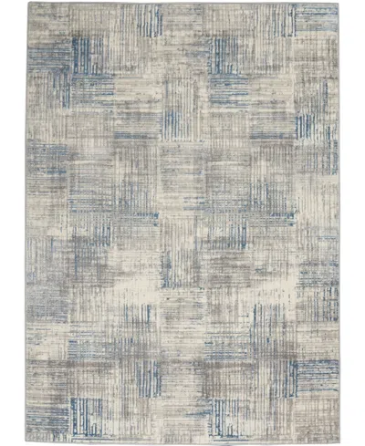 Nourison Home Solace Sla03 5'3"x7'3" Area Rug In Ivory,gray