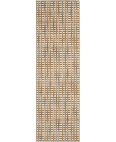 Nourison Home Solace Sla04 2'3"x7'3" Runner Area Rug In Beige