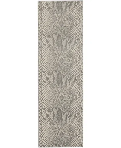 Nourison Home Solace Sla06 2'3"x7'3" Runner Area Rug In Ivory,gray