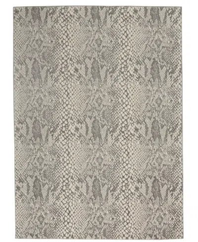Nourison Home Solace Sla06 5'3"x7'3" Area Rug In Ivory,gray
