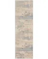 Nourison Home Solace Sla07 2'3"x7'3" Runner Area Rug In Ivory,gray
