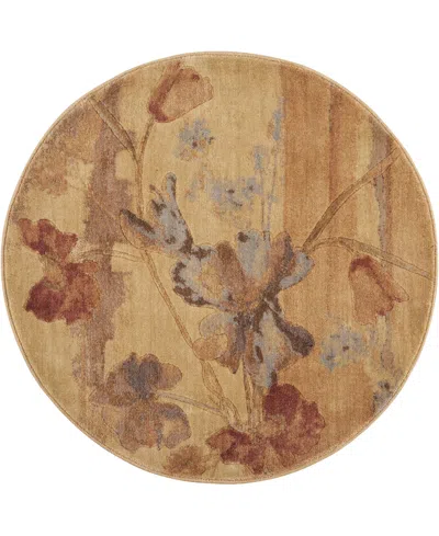 Nourison Home Somerset St18 3'6"x3'6" Round Area Rug In Beige