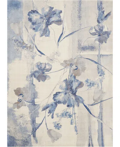 Nourison Home Somerset St18 6'7"x9'7" Area Rug In Ivory,blue
