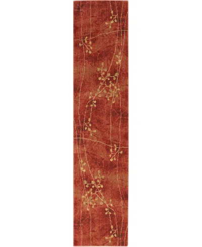 Nourison Home Somerset St74 2'3"x10' Runner Area Rug In Red