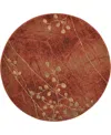 Nourison Home Somerset St74 3'6"x3'6" Round Area Rug In Red