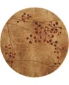 Nourison Home Somerset St74 7'9"x7'9" Round Area Rug In Latte